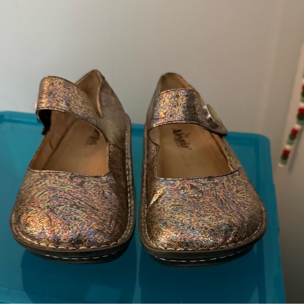 Alegria Iridescent Metallic Mary Jane Shoes Women’s Size 9